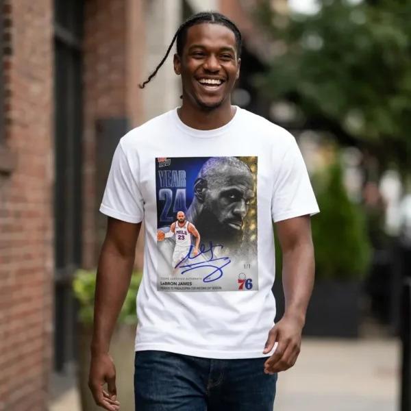 TRADED TO PHILADELPHIA — LeBron James Sixers Shirt