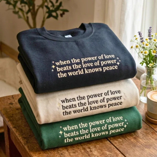 When the Power of Love Beats Love for Power Sweatshirt