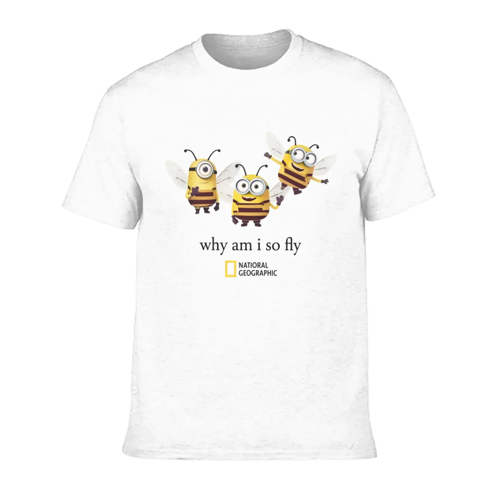Why Am I So Fly Minion Bee Parody Graphic Shirt Why Am I So Fly Minion Bee Parody Graphic Shirt