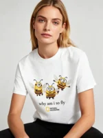 Why Am I So Fly Minion Bee Parody Graphic Shirt