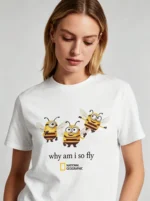 Why Am I So Fly Minion Bee Parody Graphic Shirt