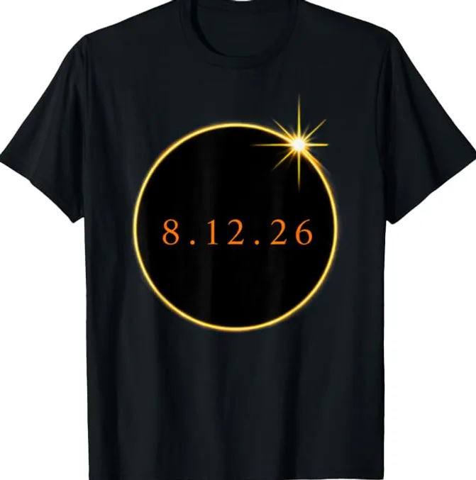 8.12.26 — Total Solar Eclipse Astronomy Event Shirt 8.12.26 — Total Solar Eclipse Astronomy Event Shirt