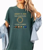 August 12, 2026 Total Solar Eclipse 6 Planet Alignment Shirt