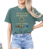 August 12, 2026 Total Solar Eclipse 6 Planet Alignment Shirt