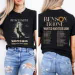Benson Boone Wanted Man Tour 2026 Graphic Concert Shirt