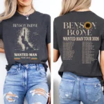 Benson Boone Wanted Man Tour 2026 Graphic Concert Shirt