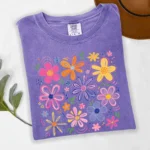 Comfort Colors Floral Daisy Shirt — Retro Boho