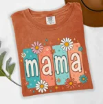 Cool "Mama" Retro Daisy Floral Shirt — Soft Comfort