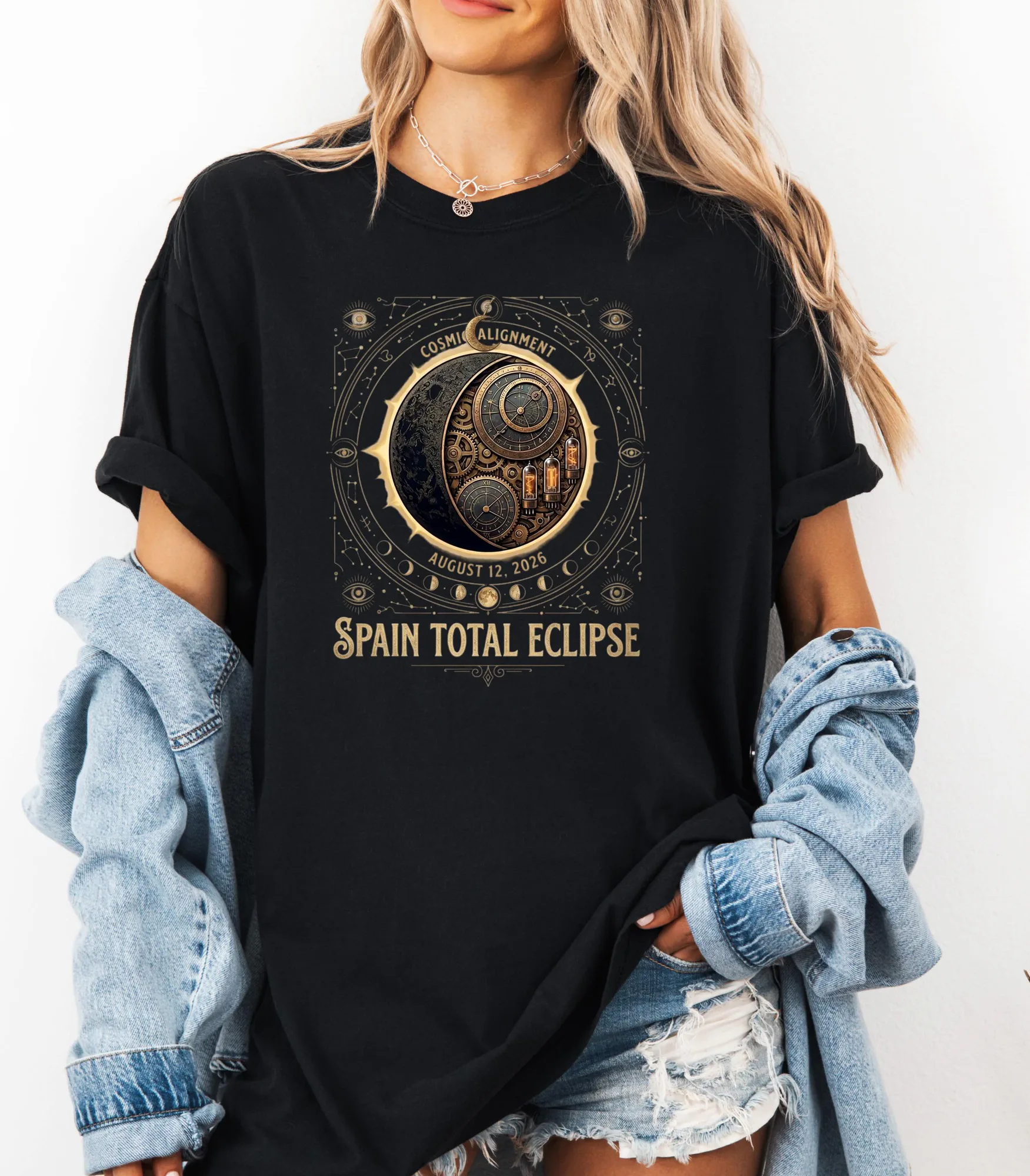 Cosmic Alignment 2026 Spain Total Eclipse Shirt Cosmic Alignment 2026 Spain Total Eclipse Shirt