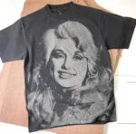 Dolly Parton Handmade Bleached Spray Art Vintage Shirt