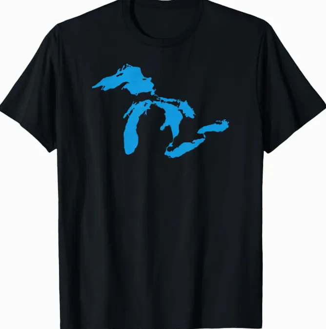Five Great Lakes American Freshwater Midwest Shirt Five Great Lakes American Freshwater Midwest Shirt