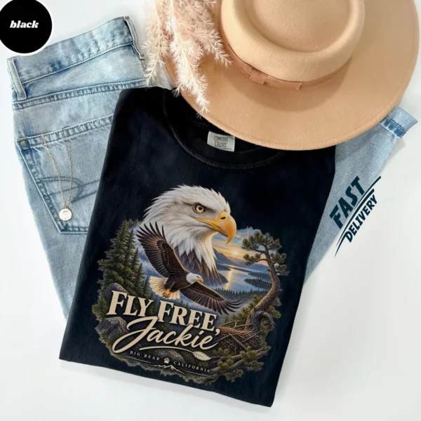 "Fly Free, Jackie" Big Bear Eagle Memorial Shirt