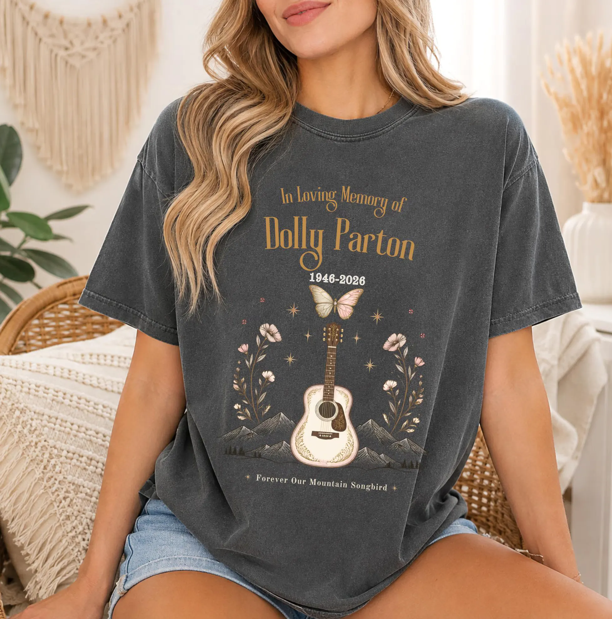 Forever Our Mountain Songbird — Dolly Parton Memorial Shirt Forever Our Mountain Songbird — Dolly Parton Memorial Shirt