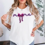 Girly Mom Bow Shirt — Soft Coquette Aesthetic Tee