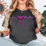 Girly Mom Bow Shirt — Soft Coquette Aesthetic Tee
