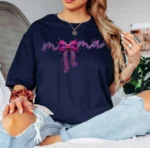 Girly Mom Bow Shirt — Soft Coquette Aesthetic Tee