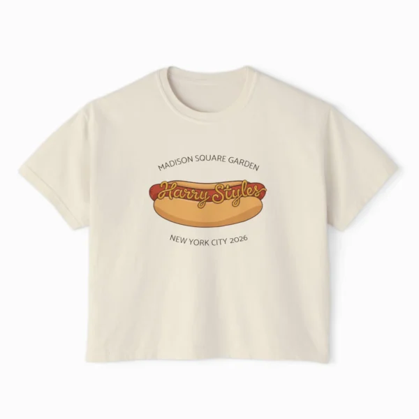 Harry Styles Hot Dog Boxy Shirt — Madison Square Garden NYC 2026