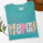 His Mercy Rewrote My Story Inspirational Christian Shirt