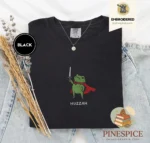 Huzzah Frog with Sword Embroidered Medieval Shirt