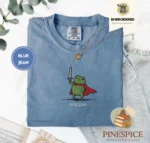 Huzzah Frog with Sword Embroidered Medieval Shirt