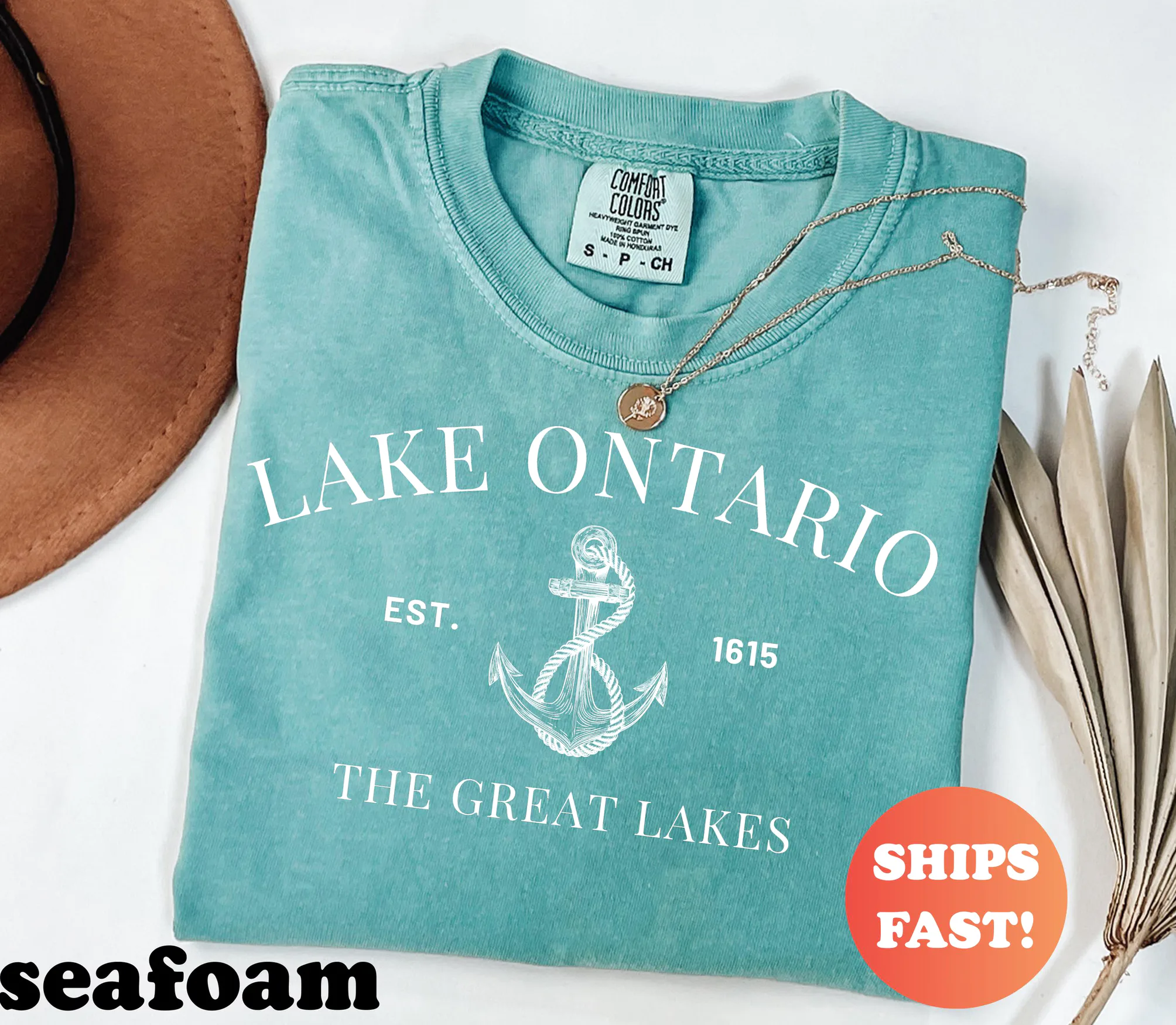 Lake Ontario EST 1615 Nautical Vintage Great Lakes Shirt Lake Ontario EST 1615 Nautical Vintage Great Lakes Shirt