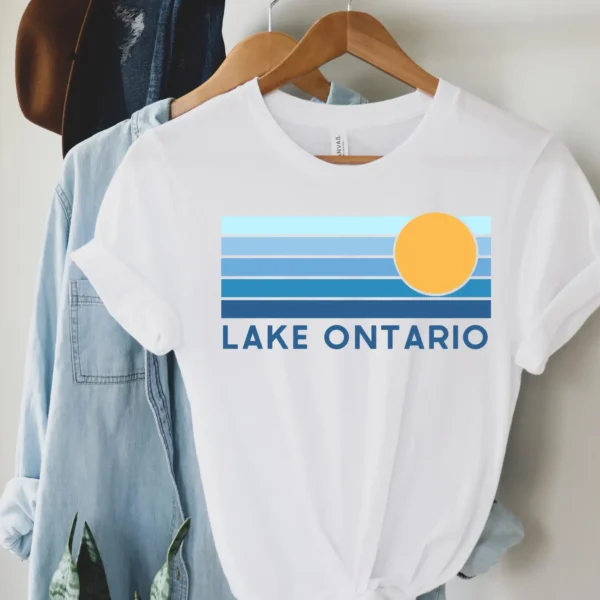 Lake Ontario Great Lakes Sunset Graphic Design Shirt