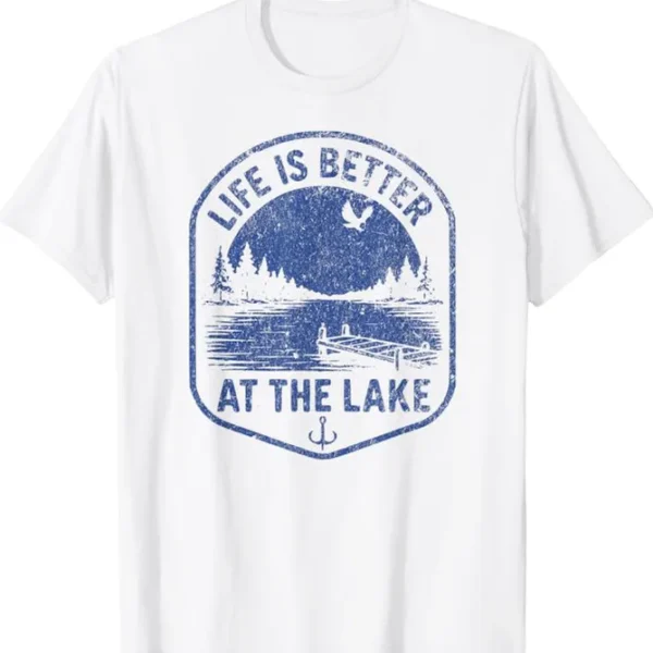 Life is Better at the Lake Vintage Fishing Shirt