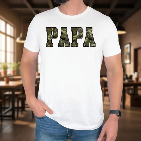 PAPA Camo Shirt — Father's Day Gift for Grandpa