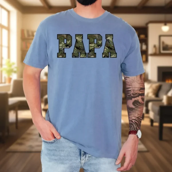 "Papa" Camo Shirt for Father's Day