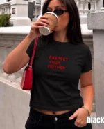 Respect Your Mother Minimalist Y2K Vintage Shirt Baby Tee