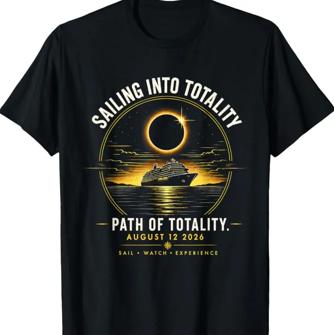 Sailing Into Totality — Total Eclipse 2026 Shirt Sailing Into Totality — Total Eclipse 2026 Shirt