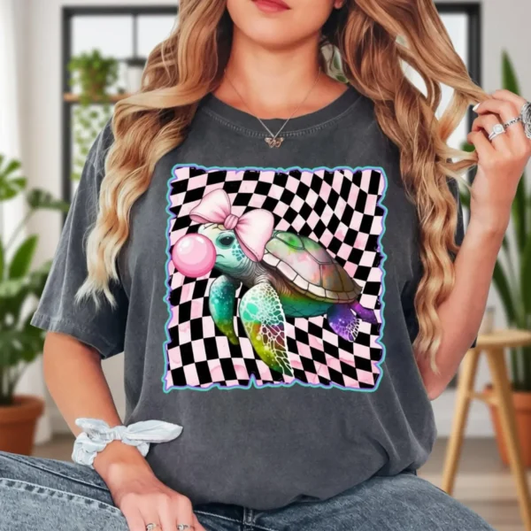 Sea Turtle Graphic Tee, Coastal Beach Vacation Shirt