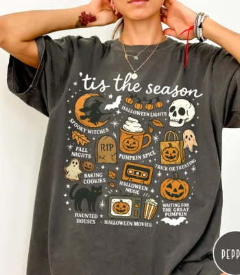 'Tis the Season Retro Vintage Women's Halloween Shirt
