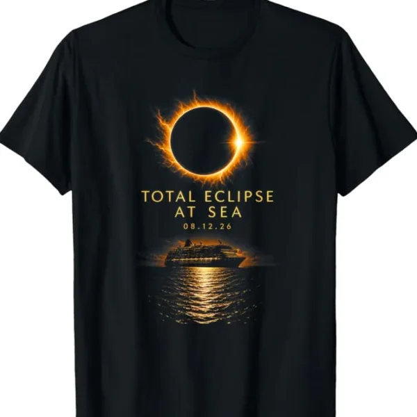 Total Eclipse At Sea — August 12 2026 Eclipse Shirt