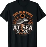 Total Solar Eclipse At Sea August 12 Astronomy Shirt