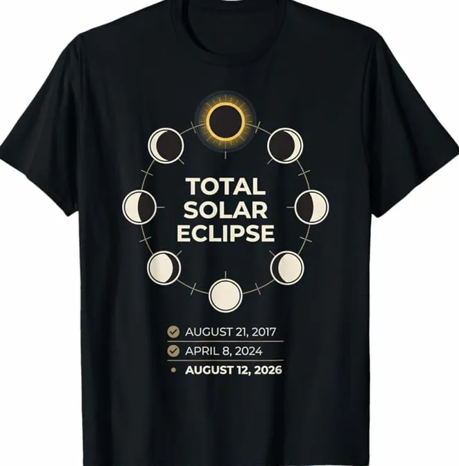 Total Solar Eclipse Timeline 2017 2024 2026 Shirt Total Solar Eclipse Timeline 2017 2024 2026 Shirt