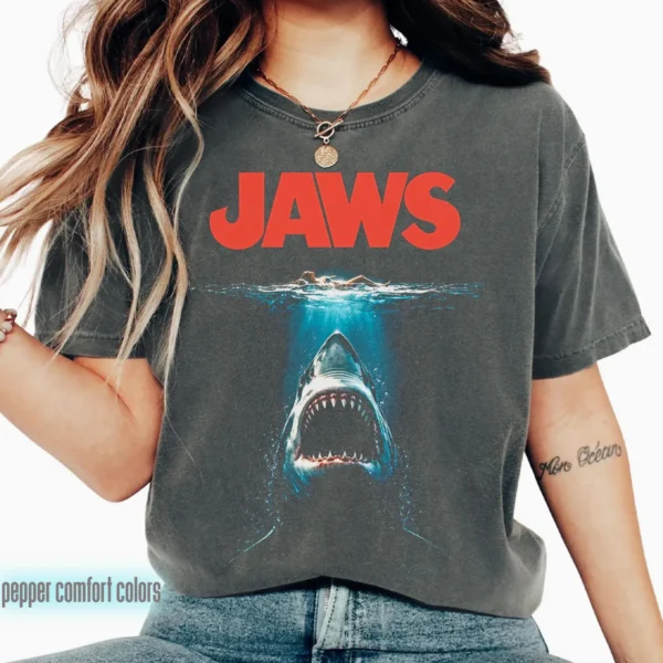 Vintage JAWS Shark Movie Shirt — Classic Poster