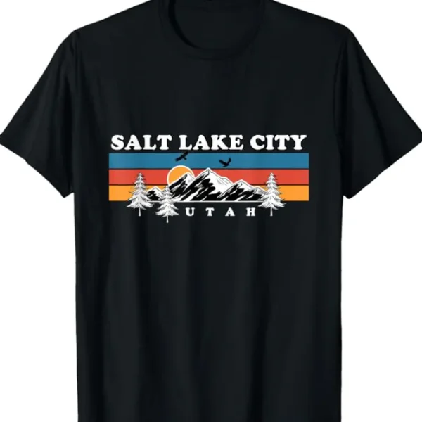 Vintage Salt Lake City Utah Mountains Hiking Shirt