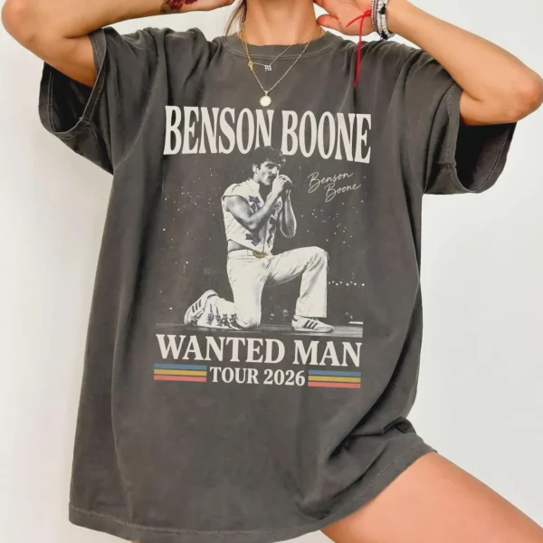 Wanted Man Tour 2026 — Benson Boone Concert Shirt