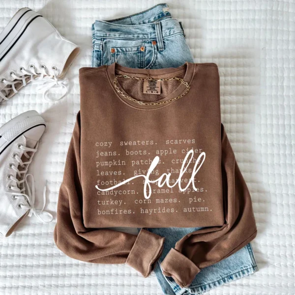 Autumn Comfort Colors Women's Thanksgiving Sweatshirt