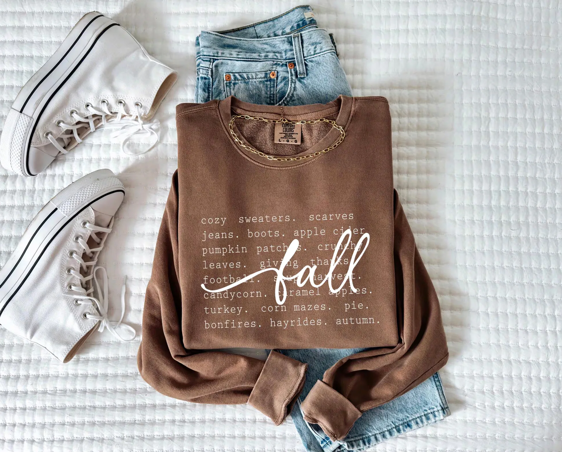 Autumn Comfort Colors Women’s Thanksgiving Sweatshirt Autumn Comfort Colors Women's Thanksgiving Sweatshirt