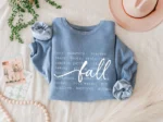 Autumn Comfort Colors Women's Thanksgiving Sweatshirt