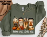 Autumn Leaves & Coffee Please — Fall Coffee Shirt