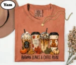 Autumn Leaves & Coffee Please — Fall Coffee Shirt