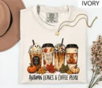 Autumn Leaves & Coffee Please — Fall Coffee Shirt