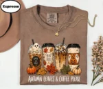 Autumn Leaves & Coffee Please — Fall Coffee Shirt