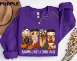 Autumn Leaves & Coffee Please — Fall Coffee Shirt