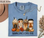Autumn Leaves & Coffee Please — Fall Coffee Shirt