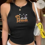 Boo Disney Mickey Minnie Embroidered Lace Halloween Baby Tee