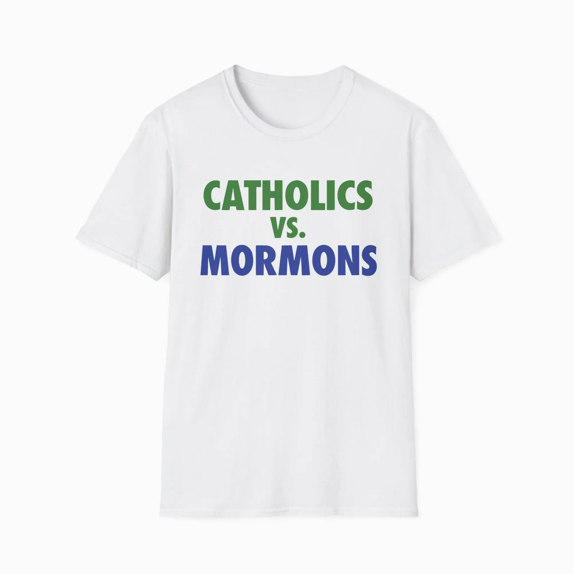 Catholics Vs Mormons Shirt — Religious Humor Design Catholics Vs Mormons Shirt — Religious Humor Design